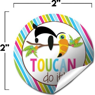 AmandaCreation Toucan Do It Envelope Seals 40pc. Image 1