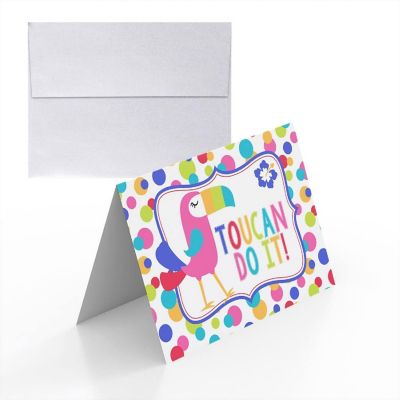 AmandaCreation Toucan Do It Fun Greeting Card 2pc. Image 1