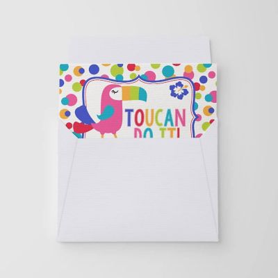 AmandaCreation Toucan Do It Fun Greeting Card 2pc. Image 1