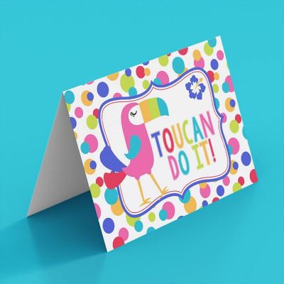 AmandaCreation Toucan Do It Fun Greeting Card 2pc. Image 2