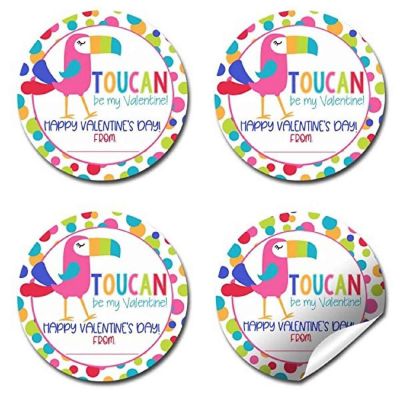 AmandaCreation Toucan Valentine Envelope Seals 40pc. Image 3