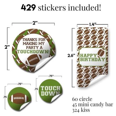 AmandaCreation Touchdown Sticker Bundle 429pc. Image 1