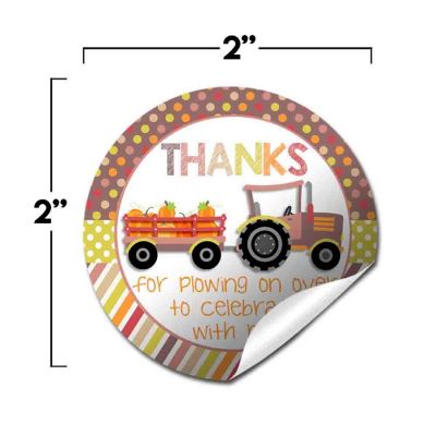 AmandaCreation Tractor With Pumpkins Envelope Seals 40pc. Image 3