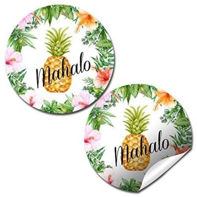 AmandaCreation Tropical Pineapple Envelope Seals 40pc. Image 1