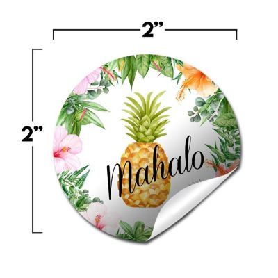 AmandaCreation Tropical Pineapple Envelope Seals 40pc. Image 1