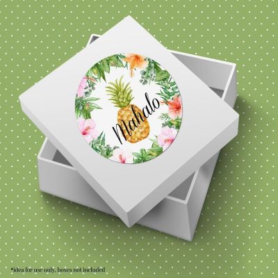 AmandaCreation Tropical Pineapple Envelope Seals 40pc. Image 3