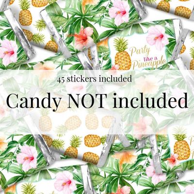 AmandaCreation Tropical Pineapple Mini Candybar Wrappers 45pcs. Image 3