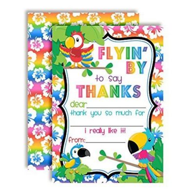 AmandaCreation Tropical Toucan Thank You Cards 20pc. Image 1