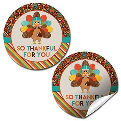 AmandaCreation Turkey and Touchdowns Envelope Seals 40pc. Image 1