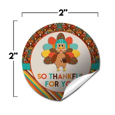 AmandaCreation Turkey and Touchdowns Envelope Seals 40pc. Image 2