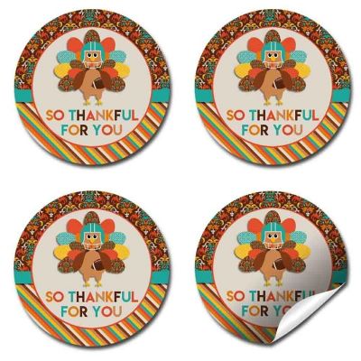 AmandaCreation Turkey and Touchdowns Envelope Seals 40pc. Image 3