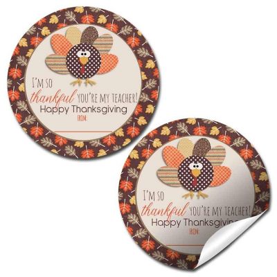 AmandaCreation Turkey Teacher Appreciation Stickers 40pc. Image 1