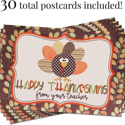 AmandaCreation Turkey Teacher Postcards 30pc. Image 1
