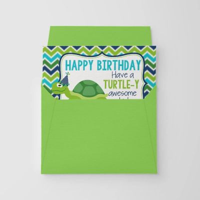 AmandaCreation TURTLE-Y Awesome Day Greeting Card 2pc. Image 1