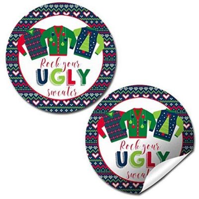 AmandaCreation Ugly Sweater Envelope Seals 40pc. Image 1