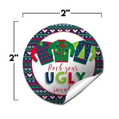 AmandaCreation Ugly Sweater Envelope Seals 40pc. Image 1