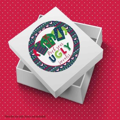 AmandaCreation Ugly Sweater Envelope Seals 40pc. Image 2