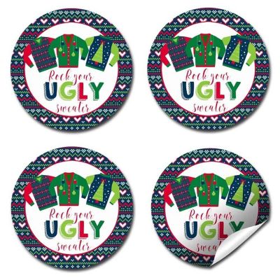 AmandaCreation Ugly Sweater Envelope Seals 40pc. Image 3