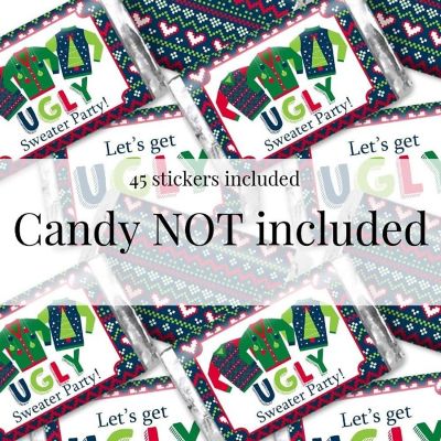 AmandaCreation Ugly Sweater Mini Candybar Wrappers 45pcs. Image 3