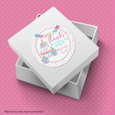AmandaCreation Unicorn Cake &amp; Cupcake Envelope Seals 40pc. Image 2