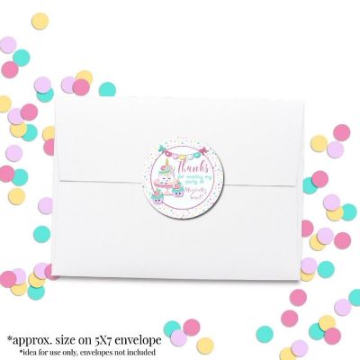AmandaCreation Unicorn Cake &amp; Cupcake Envelope Seals 40pc. Image 3