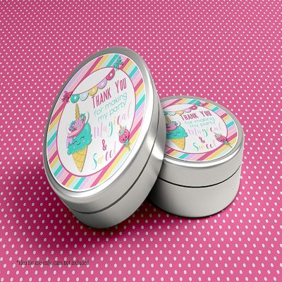 AmandaCreation Unicorn Ice Cream Envelope Seals 40pc. Image 2