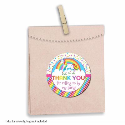 AmandaCreation Unicorn Roller Skating Envelope Seals 40pc. Image 3