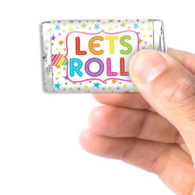 AmandaCreation Unicorn Roller Skating Mini Candybar Wrappers 45pc. Image 3