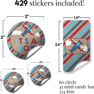 AmandaCreation Up &amp; Away Blue Sticker Bundle 429pc. Image 1