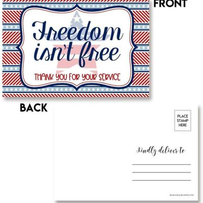 AmandaCreation Veterans Day Postcards 20pc. Image 2