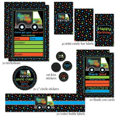AmandaCreation Video Game Party Bundle 381pc. Image 2