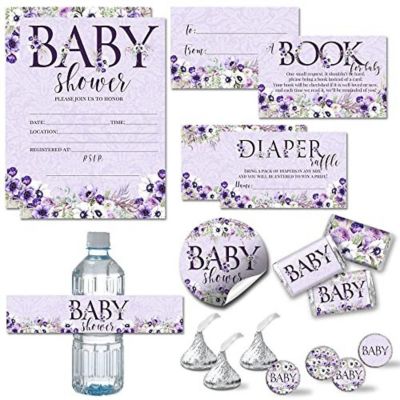 AmandaCreation Violet Floral Party Bundle 381pc. Image 1