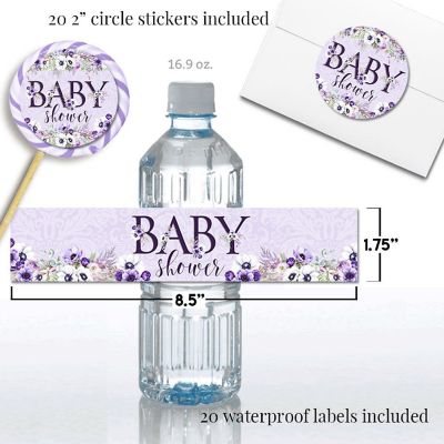 AmandaCreation Violet Floral Party Bundle 381pc. Image 2
