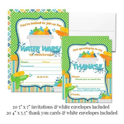AmandaCreation Water Wars Boys Party Bundle 381pc. Image 2