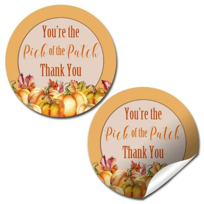 AmandaCreation Watercolor Pumpkin Envelope Seals 40pc. Image 1