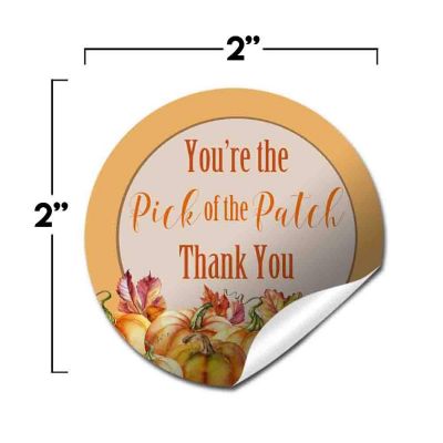 AmandaCreation Watercolor Pumpkin Envelope Seals 40pc. Image 1