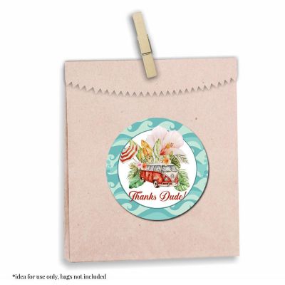 AmandaCreation Watercolor Surf Envelope Seals 40pc. Image 1