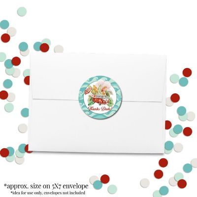 AmandaCreation Watercolor Surf Envelope Seals 40pc. Image 3