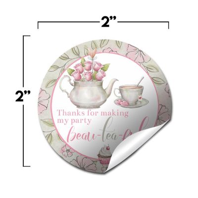 AmandaCreation Watercolor Tea Party Envelope Seals 40pc. Image 1