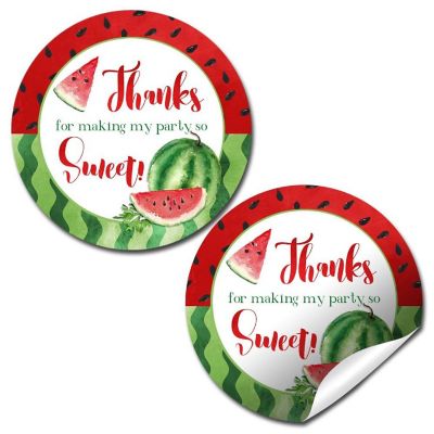 AmandaCreation Watercolor Watermelon Envelope Seals 40pc. Image 1