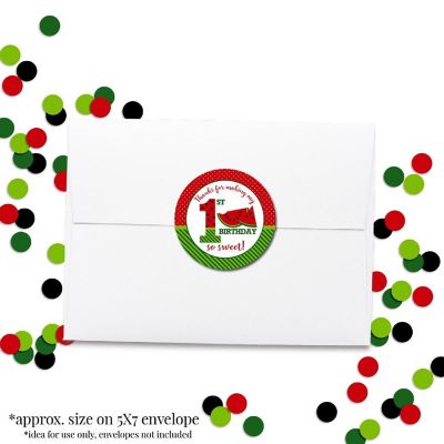 AmandaCreation Watermelon 1st Birthday Envelope Seals 40pc Image 3