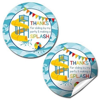 AmandaCreation Waterslide Fun Envelope Seals 40pc. Image 1