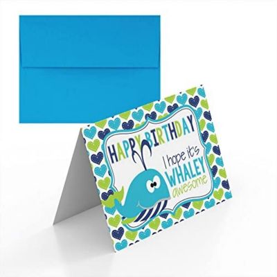 AmandaCreation WHALEY Awesome Greeting Card 2pc. Image 1