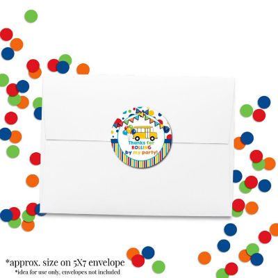 AmandaCreation Wheels On The Bus Envelope Seals 40pc. Image 1