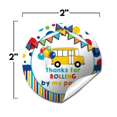 AmandaCreation Wheels On The Bus Envelope Seals 40pc. Image 2