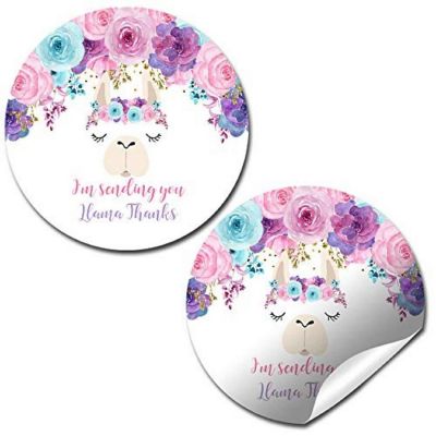 AmandaCreation Whole Llama Fun Envelope Seals 40pc. Image 1