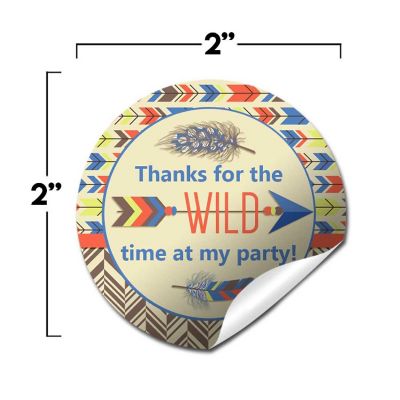 AmandaCreation Wild One Tribal Envelope Seals 40pc. Image 2
