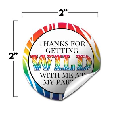 AmandaCreation Wild Rainbow Zebra Envelope Seals 40pcs; Image 1