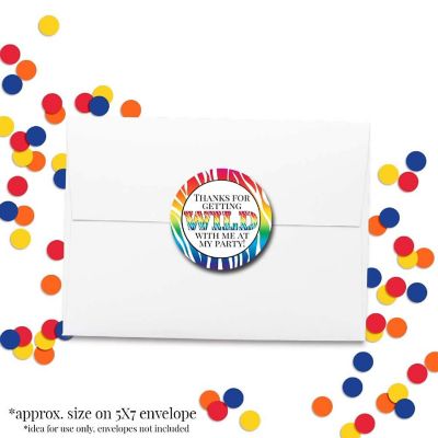 AmandaCreation Wild Rainbow Zebra Envelope Seals 40pcs; Image 3