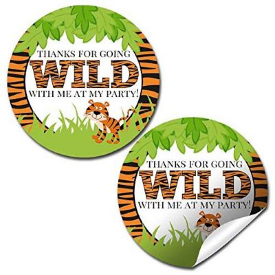 AmandaCreation Wild Time Tiger Envelope Seals 40pc. Image 1